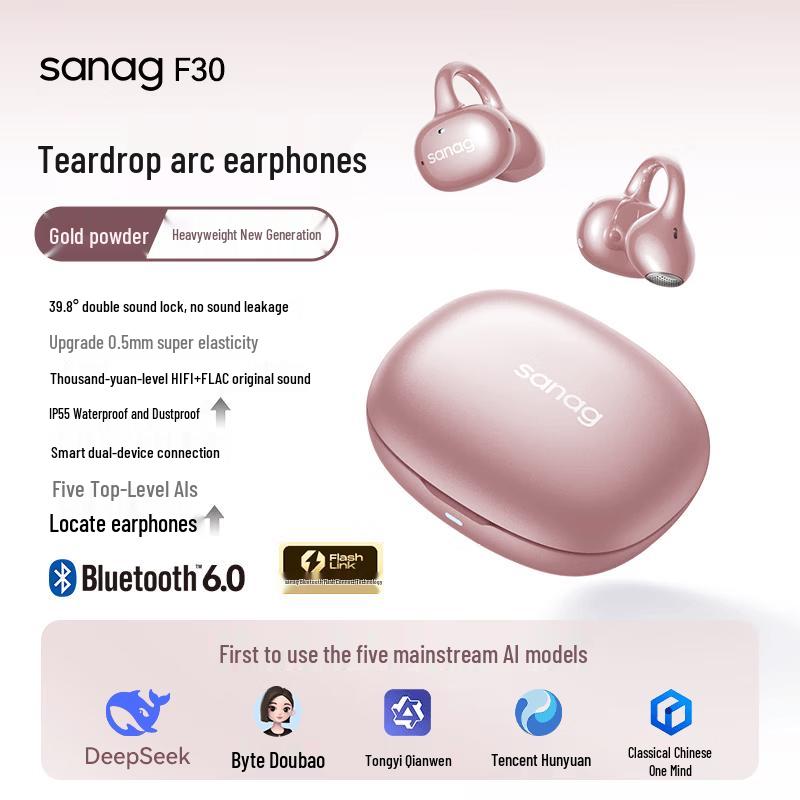 SANAG F30 Open-Ear Bluetooth Ear Clip Earbuds