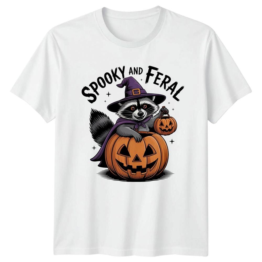 Spooky And Feral TShirt Raccoon Halloween Halloween Gift For Him And Her S