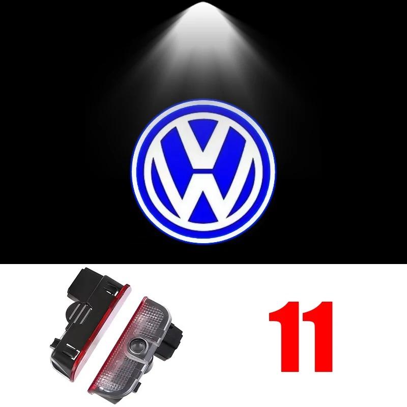 2 For VW Touareg GTI MK6 Golf 5 6 7 Passat B6 B7 B8 B9 Jetta MK7 R LED Car Door Projector Welcome Ghost Shadow Light Accessories Zw4