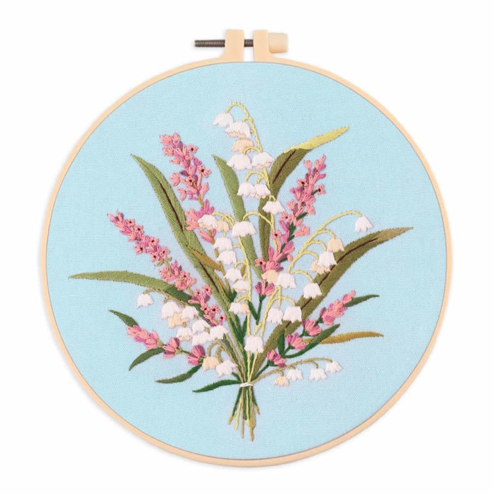 Colorful Flower Embroidery Kit DIY Embroidery Set Home Decor Cross Stitch Set  Adults