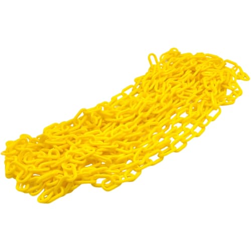 FJmark Lightweight Plastic Chain, 6mm Thick, 10m Long (Yellow)