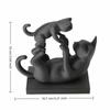 3D-Druck Eltern-Kind-Katzenstatue Minimalistische Katzen-Schreibtischdekoration Geschenk für Katzenliebhaber