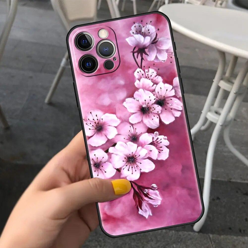 Kirschblüten Handyhülle für iPhone Samsung Galaxy Redmi Xiaomi Oppo OnePlus Note SA 7 8 9 10 11 12 13 14 20 21 22 23 53 54 Pro Max Plus Ultra