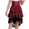Costume Medievale Rinascimentale per Ragazze Vintage Vittoriano Gonna a Volant Stratificata Vita Alta Allacciatura Gotico Steampunk