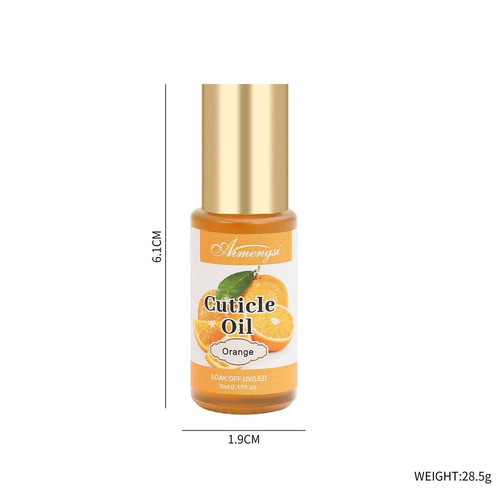 Natural Rose 5ml Cuticle Oil | Nail Nutrition Oil with Plant Essential Oil for Cuticles, Dead Skin and Damaged Nail for Women Daily Nail Care