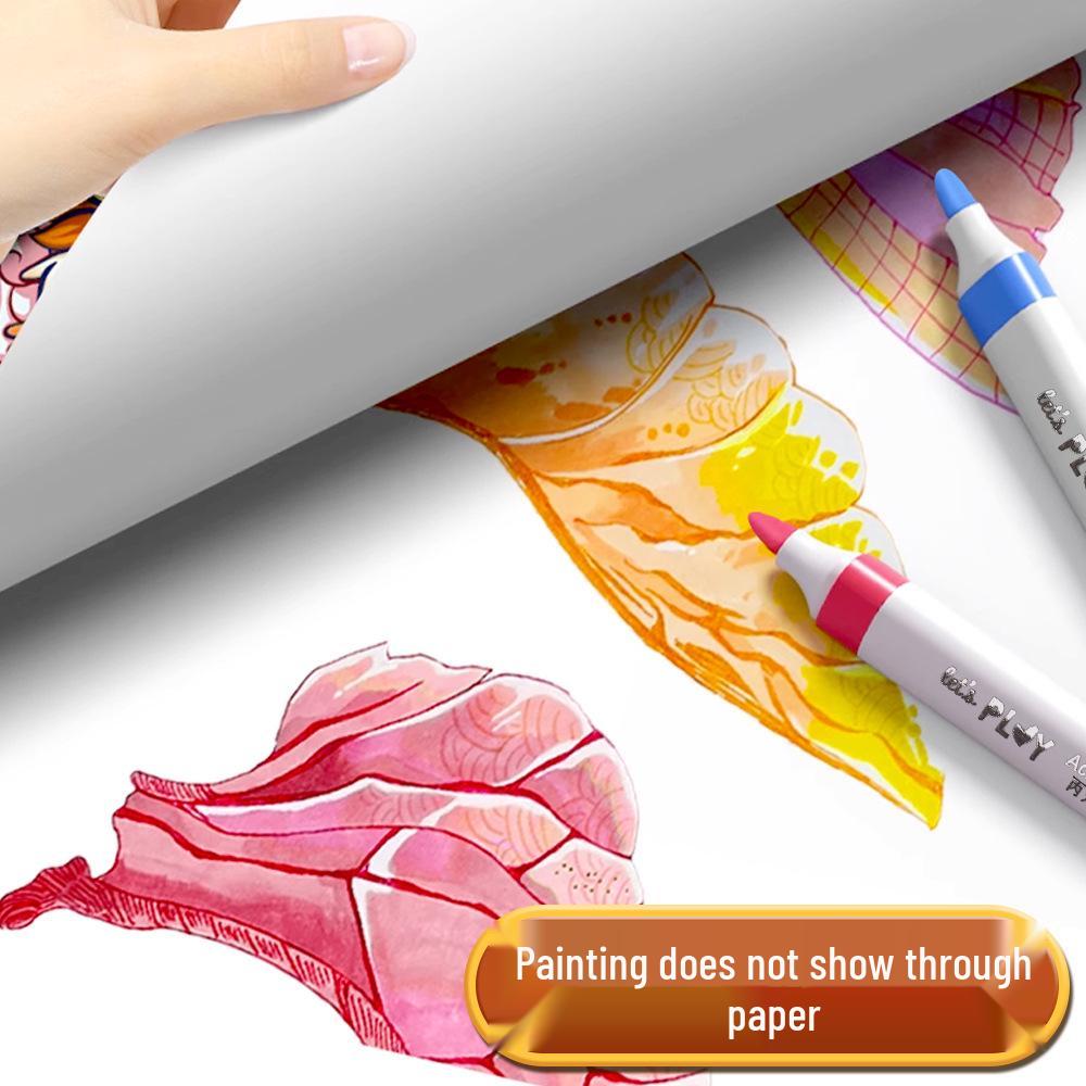 Echtfarbe Dreieckiger Schaft Wasserfarbenstift für Kinder: Acrylmarker-Pinsel für den Kunstunterricht mit Schichtfarben.