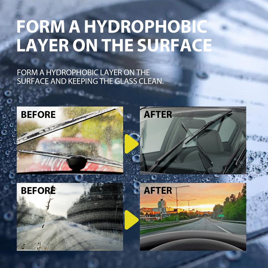 Car Glass Oil Film Remover Kit Auto Glass Polishing Composite Windshield Wiper Car Glass Polishing Clear Windows Car Beauty