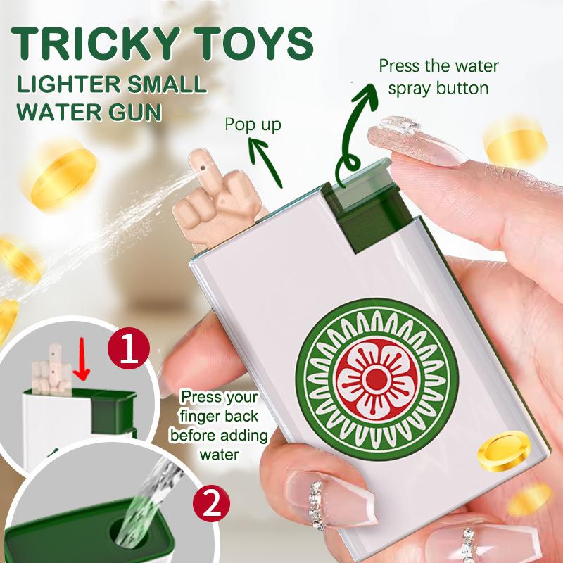 Water Spray Lighter  Prank Drinking Water Spray Lighter Mini Cartoon Pranker Squirt Water Prop Portable Water Jet Lighter