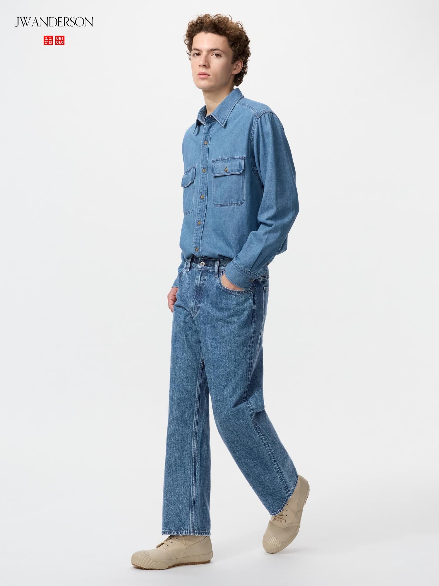 Прямые джинсы Uniqlo Japan 64 BLUE/27