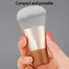 Compact Travel Friendly Makeup Brush With Ergonomic Round Tip Blending Buffing Concealer Brush For Full Face Coverage