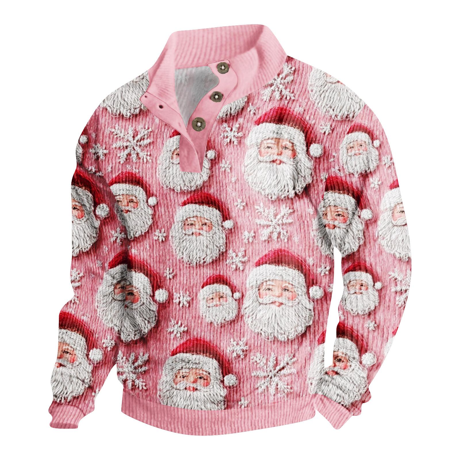 

Мужская вельветовая рубашка на пуговицах с рождественским принтом L киноварь