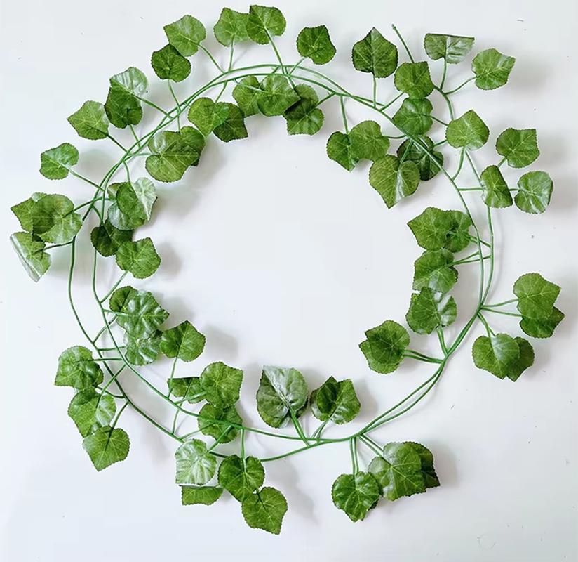12PCS 2.1M Artificial Plant Vines Green Leaves Ivy Vines For Home Wedding Decoration Wholesale DIY Hanging Wreath Fake Flowers