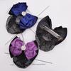 Ladies Hair Clip Stewardess Nurse Professional Net Bag Bow Hair Net Flower Head Flower Ribbon Cloth Pearl Hair Accessory