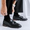 Spring and Autumn Tassels Loafers Pointed Toe Designer Leather Shoes High-quality Low-heel Business Formal Casual Derby Shoes