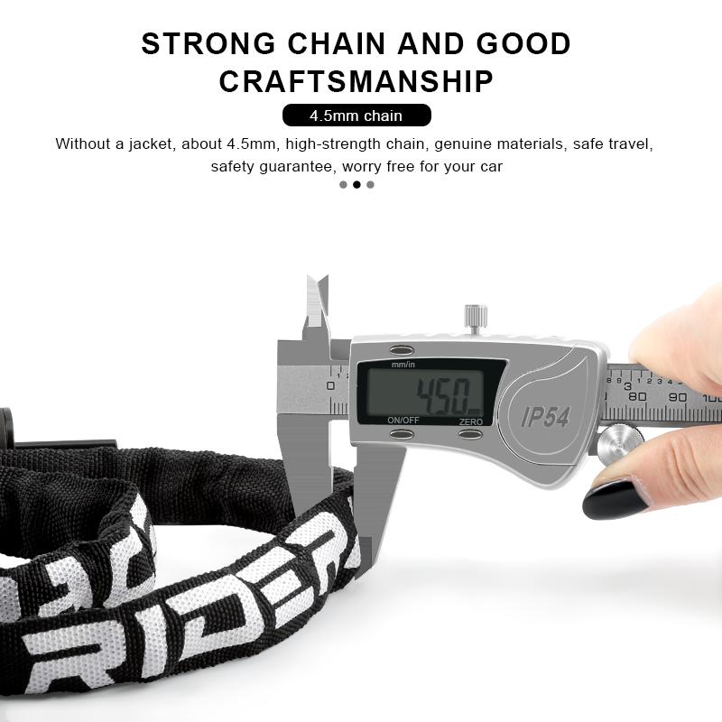 Bicycle Chain Lock Anti-Theft High Security Reinforced Bike Lock For Scooter Electric E-Bike Motorcycle Cycling Accessories