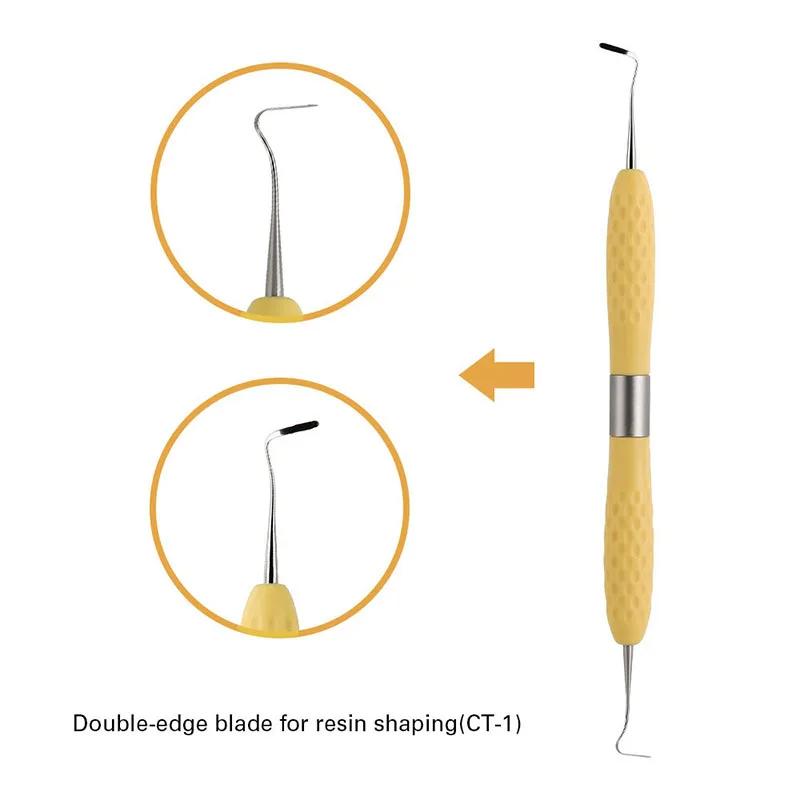 

Dental Resin Filled Restorative Instrument Filler Aesthetic Restoration Knife Silicone Handle Dentistry Tools Oral Products