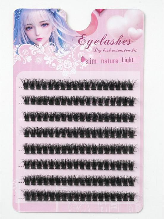 Segmented Cartoon Style Eyelashes - Natural Simulation with Messy Fried Hair Design for Thin Stems, Ideal for Women