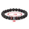 8mm Volcanic Stone Bracelet for Men Lava Wooden Beads Bracelet Tibetan Buddha Male Wrist Chain Zircon Handmade Elastic Bracelet