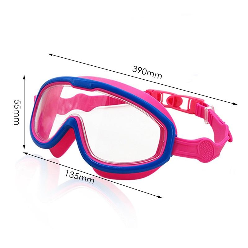 Big Frame Kids Swim Goggles Anti Fog Wide View Swimming Gear for Boys Girls Children Glasses for Swimming Pool
