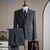 ROMON Men's Business & Wedding 3-Piece Suit Set