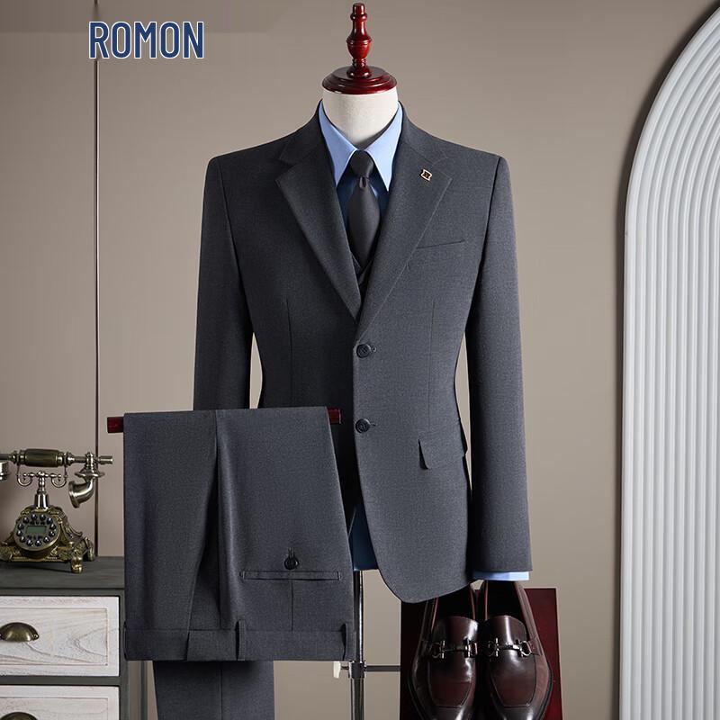 ROMON Men's Business & Wedding 3-Piece Suit Set