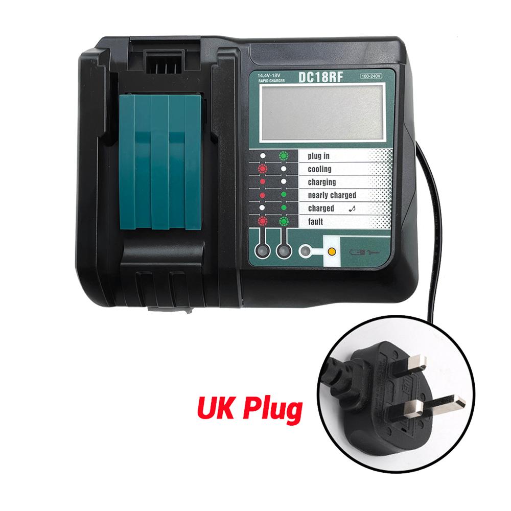 DC18RF Li-ion Super Fast Charger for Makita 14.4V-18V Lithium Battery BL1860B,BL1830,,BL1415,BL1440 with LED Screen, USB Port