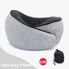 Travel Neck Pillow Memory Foam U-shaped Pillow Snail Style Travel Neck Support Portable Adjustable Soft Noon Break Sleep Pillows