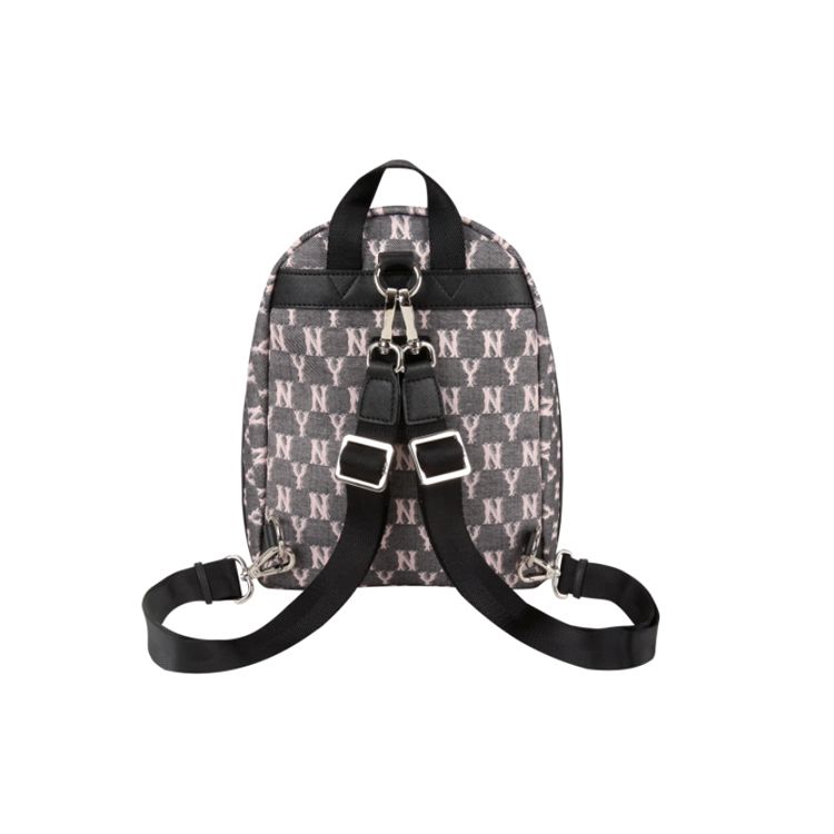 MLB Monogram Series NY Yankees Retro Floral Print Polyester Backpack Unisex backpack Dirty-Pink 32BG22011-50L