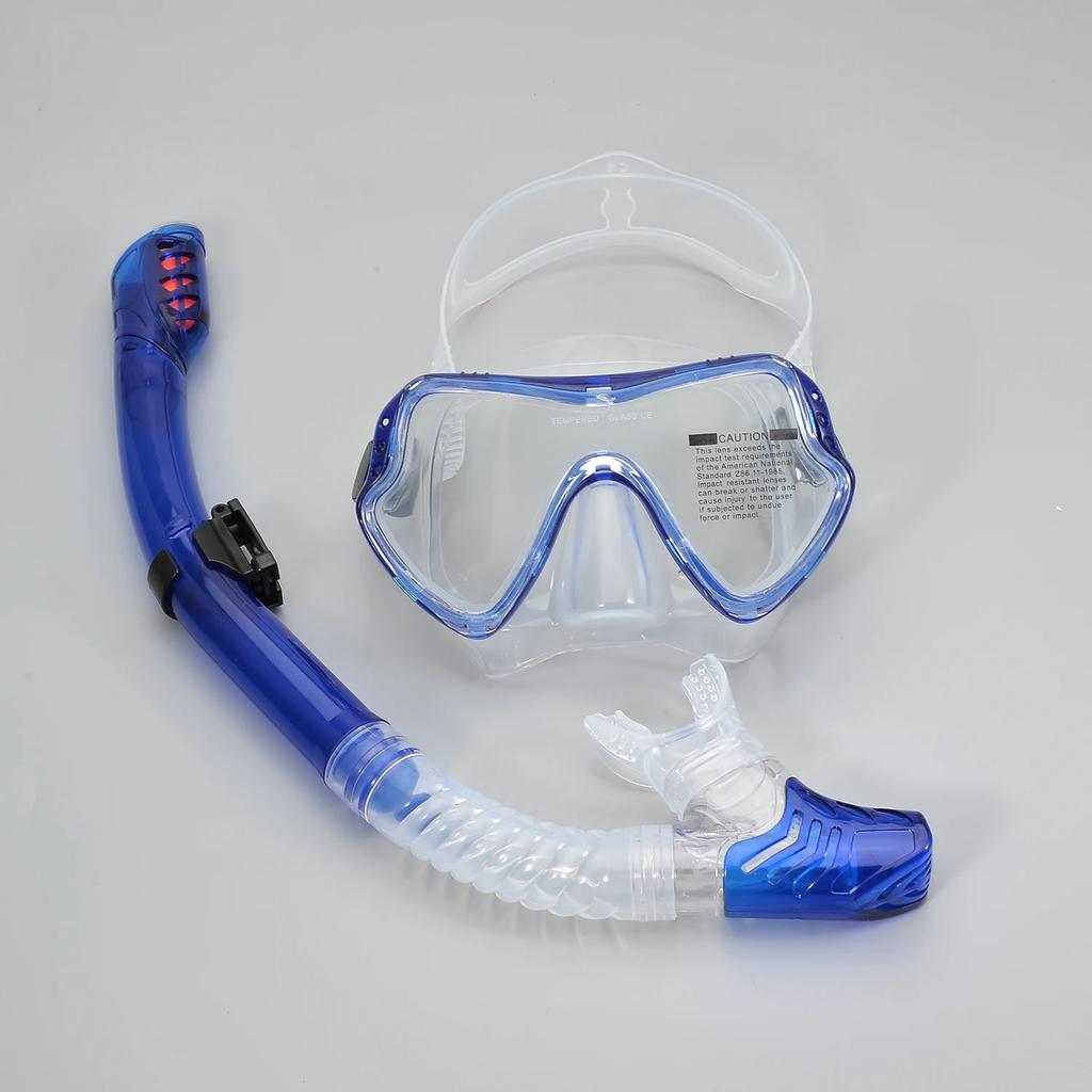 Professional swimming waterproof soft silicone glasses swimming glasses  Full dry breathing tube diving mask