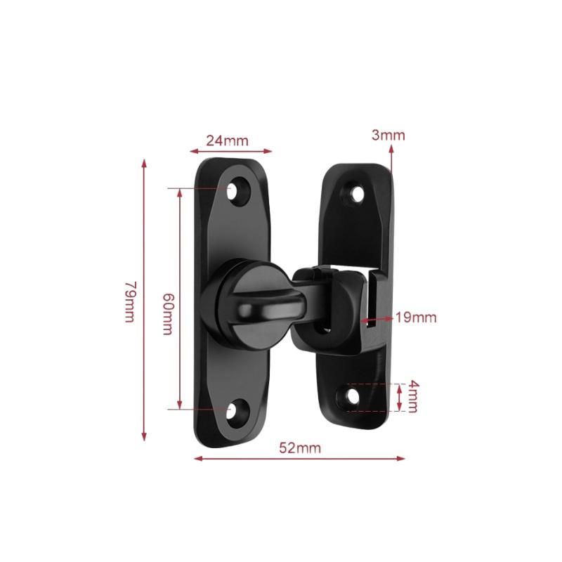 90/180 Degree Flip Door Lock Sliding Door Latch Zinc Alloy for Home Security Gate Anti-Theft Door Bolts Hardware