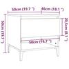819551 vidaXL Tables d'appoint 2 pcs Noir 50x46x50 cm Bois d’ingénierie