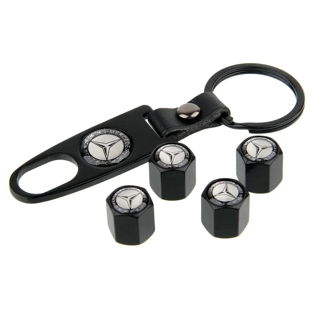 4PCS/SET Car Wheel Tire Valve Caps Tyre Rim Covers for Mercedes Benz W176 W204 W203 W205 W211 W124 W210 AMG CLA CLK GLK SL ML