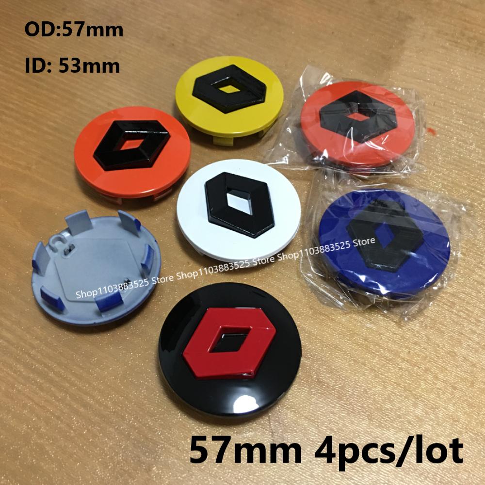 4pcs 57/60mm Wheel Center Hub Caps For Renault Trafic Duster Megane 2 3 4 Clio Fluence Logan Captur Arkana Laguna MK4 Zoe RS n333