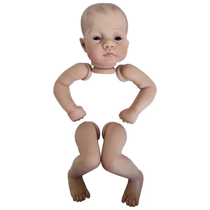 19inch Already Painted Twins Reborn Doll Kit Lily and Irys Soft Touch Hand Painted with Veins Cloth Body Included