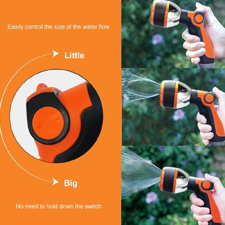 10 Function Outdoor Cleaning Nozzle With Finger Control System Corrosion Resistant Zinc Alloy Base For Car Bike Washing