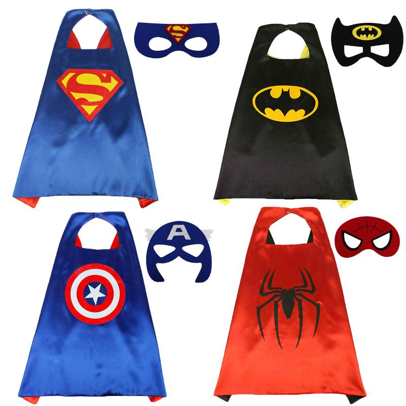 Kids' Marvel Superhero Capes: Superman, Batman, Spider-Man, Iron Man, Captain America