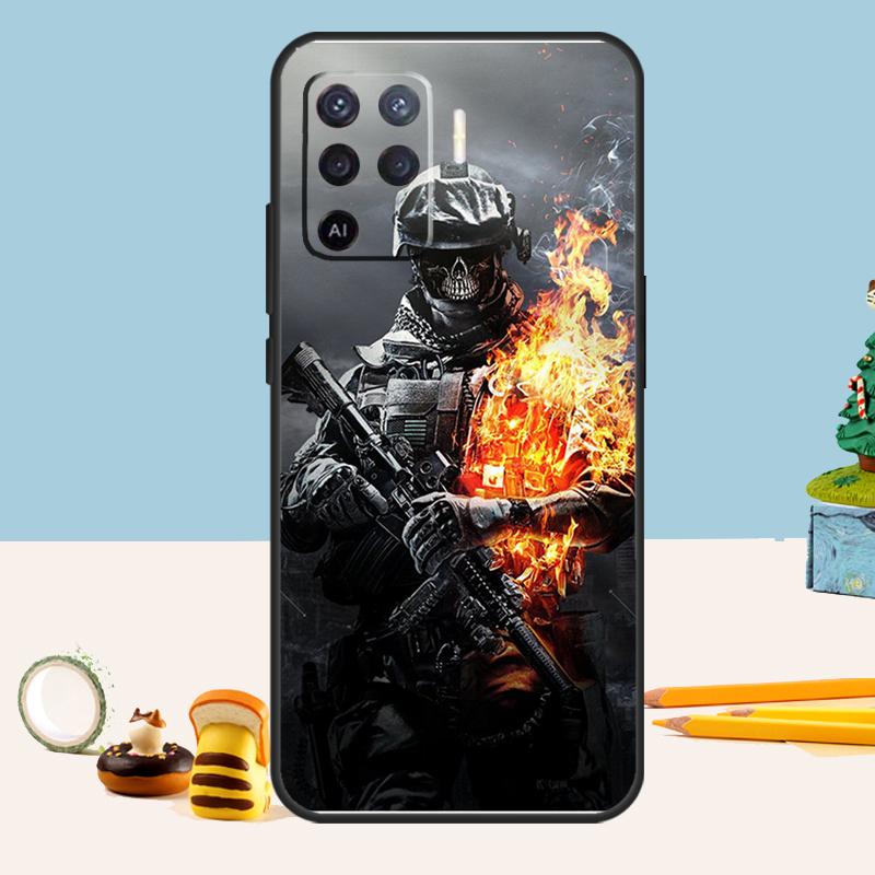 Army Soldier Special Forces Case For Oppo A5 A6 Pro A15 A16 A76 A96 A17 A57 A98 A58 A78 A18 A38 A54 A74 A94 A40 A60 A80