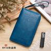 Men Women RFID Blocking Leather Passport Holder Travel Wallet Zip Around Passport Cover Document Organizer with Card Slots Wrist Strap