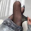 Black polka dot stockings anti-hooking sexy polka dot pantyhose children's summer thin jk white silk