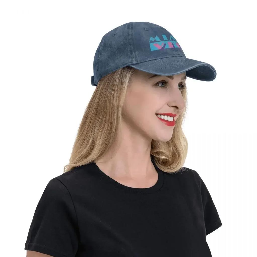 Miami Vice Vaporwave Harajuku Unisex Style Baseball Cap Distressed Denim Caps Hat Vintage Outdoor Summer Adjustable Sun Cap