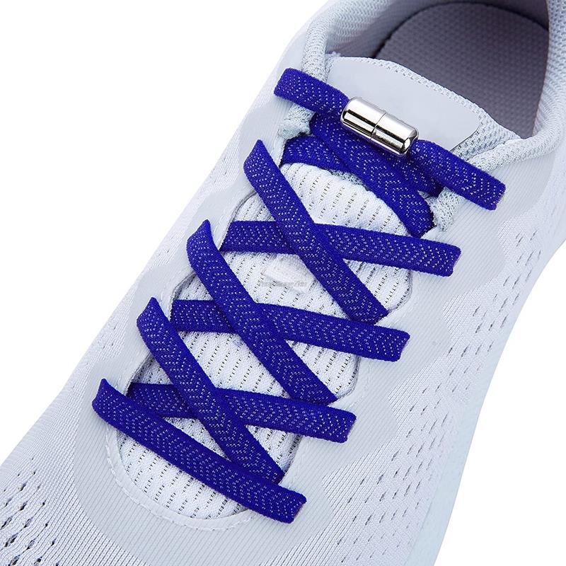 Elastic Laces Sneakers 8mm Wide Flat Rubber Bands Shoelaces Without ties Adult Kids Tennis No Tie Shoe laces Shoes Accessories
