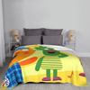 Noodle & Pals Micro Super Simple Velvet Throw Blankets Nursery Rhymes Songs Blanket for Sofa Office Warm Bedding Throws
