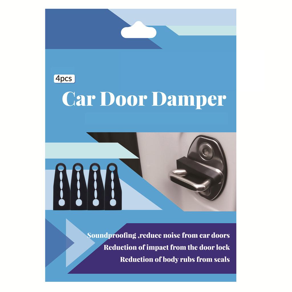 Pack of 4 Car Door Lock Dampening Pad Set Rubber Car Door Lock Cushions Set Reduce Noise & Shake Enjoy Quiet Closing