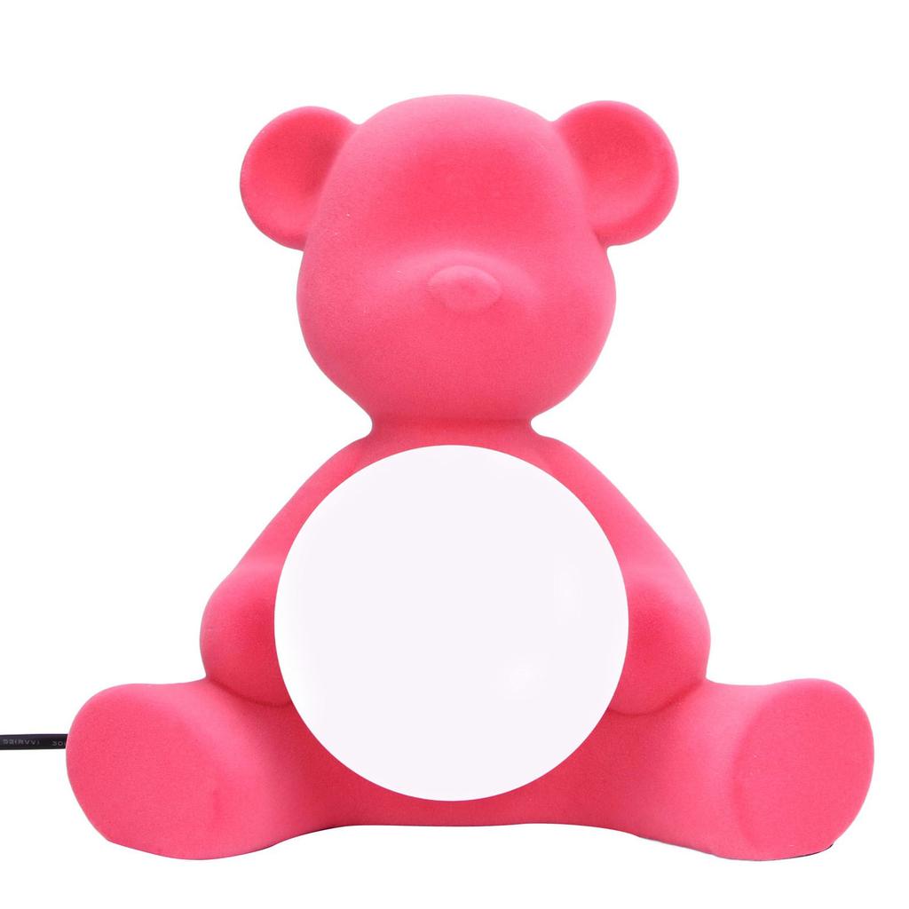 Cartoon Table Lamp LED Cute Decorative 3 Color Plug Powered Teddy Night Light for ChildrenPink EU