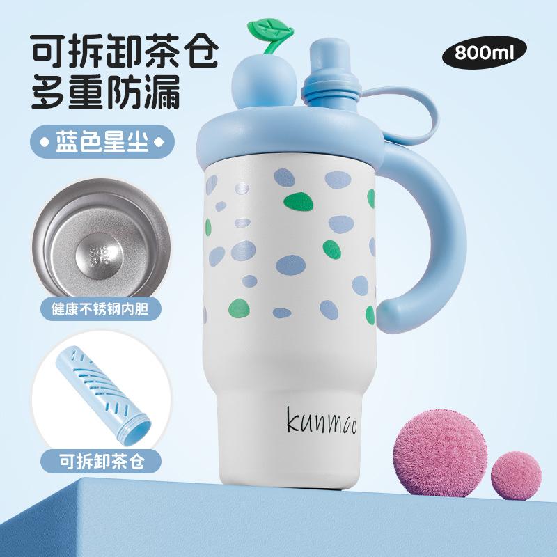 Water Bottle Big Mac Bingba Cup Large Capacity Thermos Cup Double Drinking Straw Cup Large Water Cup