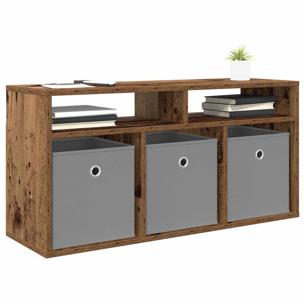 Lowboard with Drawers Reclaimed Wood Look 87 x 27.5 x 43 cm