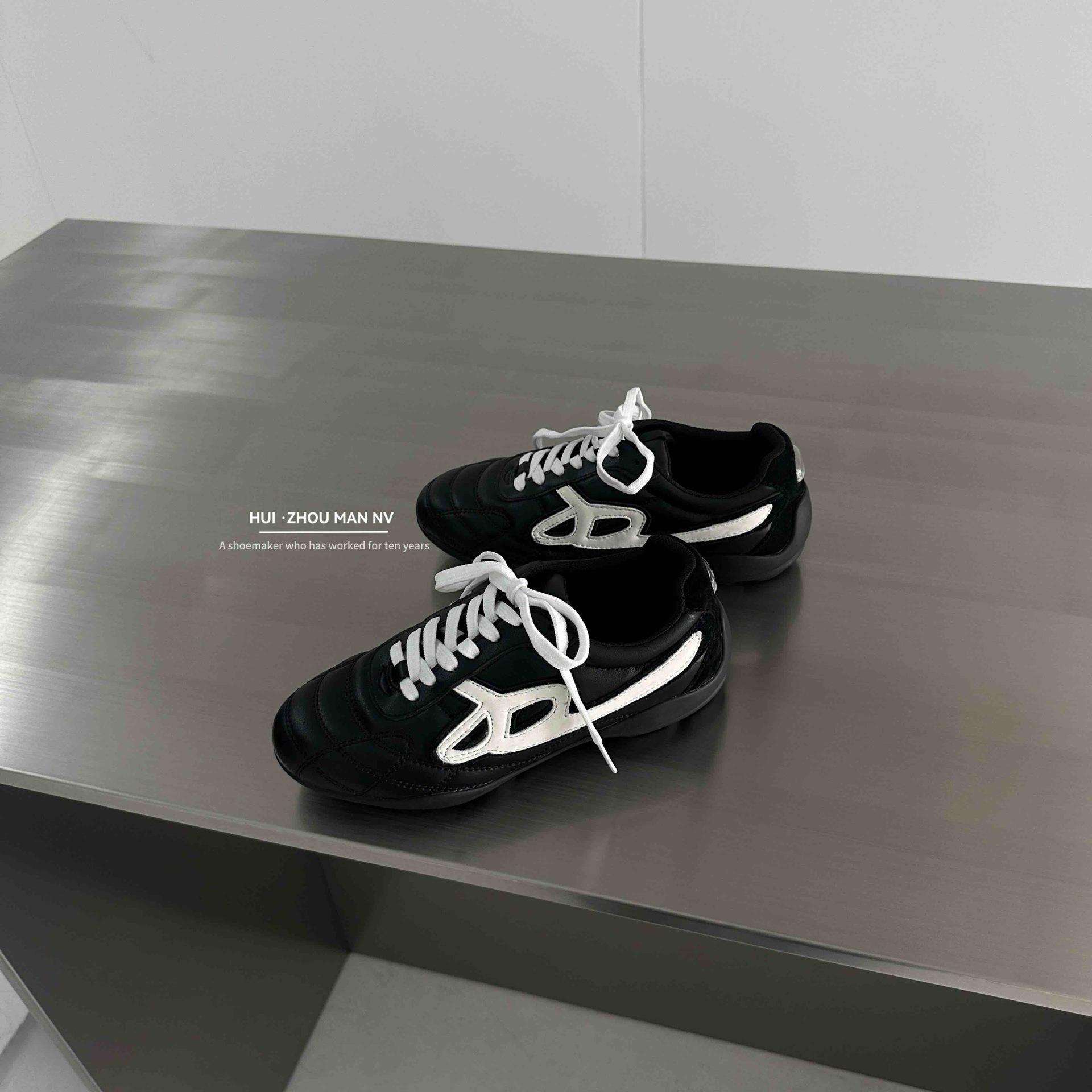 

Cowhide version~ Bai Jingting has the same genuine leather stray shoes, genuine leather wasteland little white shoes, father shoes, women s platform 35