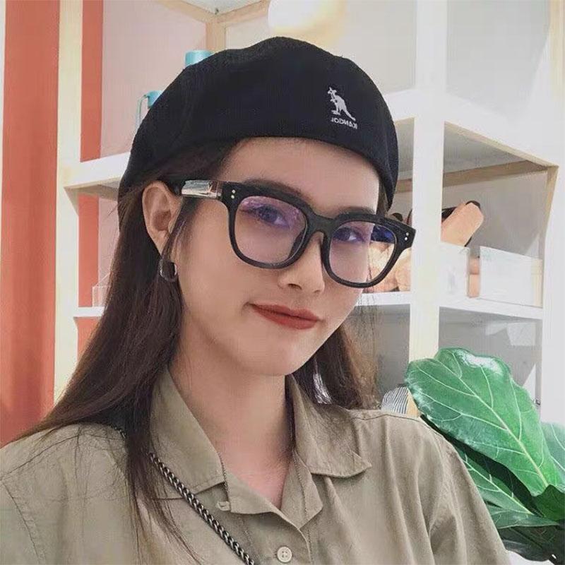 Fahion Kangaroo Embroidery hat Berets Hat Painter Style Caps Women Mesh knit Beret gift