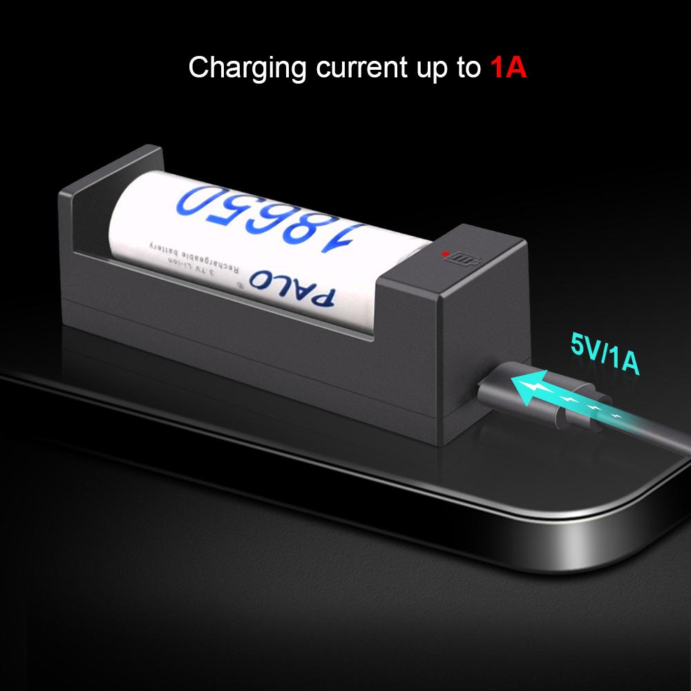 PALO 3.7V 14500 AA Li-ion Rechargeable Batteries 900mAh for LED Flashlight+charger for 14500 18650 16350 18500 Etc Battery