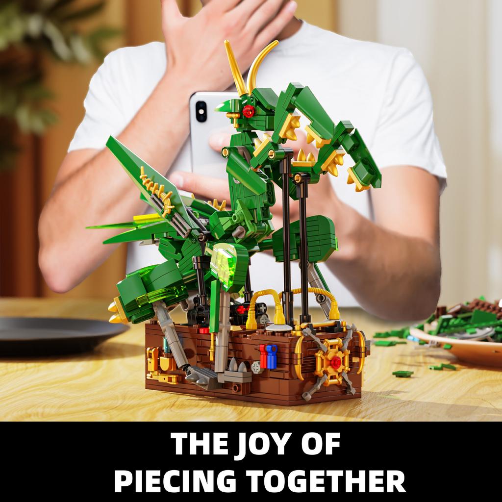 613PCS Mechanical Mantis Building Block Toys Sets Constructible Desk Christmas Presents